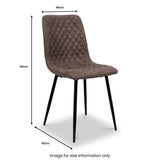 Elmont 120cm Dining Table ChairDims from Roseland Furniture
