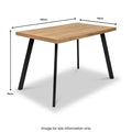Elmont 120cm Dining Table ChairDims from Roseland Furniture