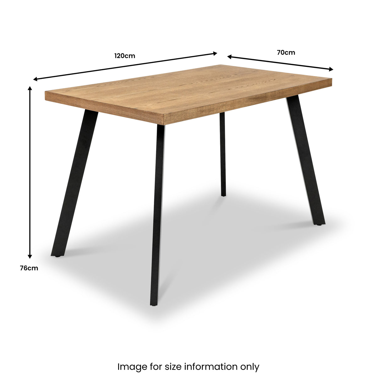 Elmont 120cm Dining Table ChairDims from Roseland Furniture