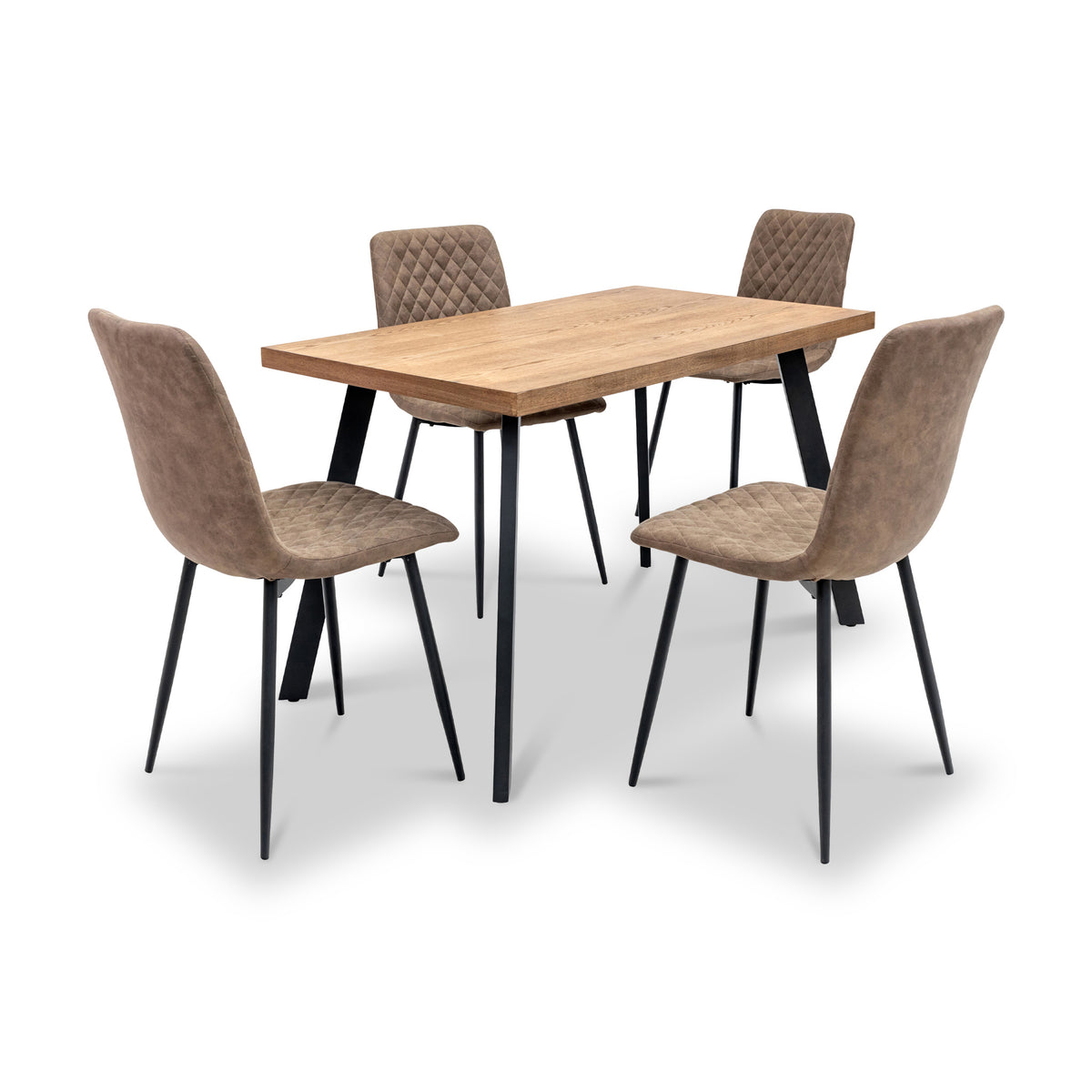 Elmont 120cm Dining Table ChairDims from Roseland Furniture