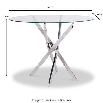 Hilma Polished Glass Console Table