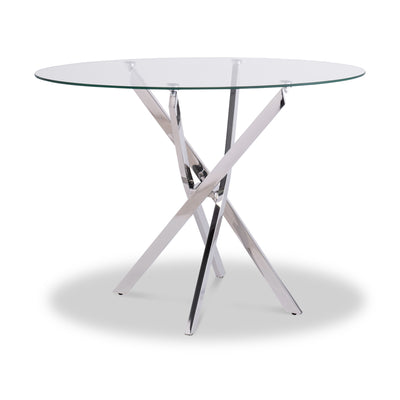Hilma Polished Glass Console Table