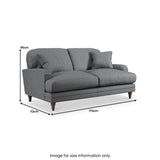 Bampton 2 Seater Sofa Charcoal Beech Feet from Roseland Furniture