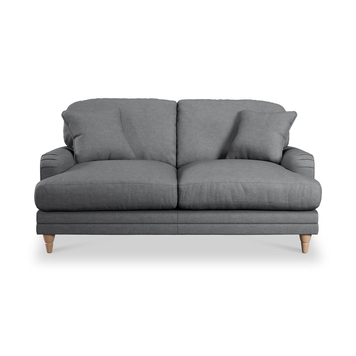 Bampton 2 Seater Sofa Charcoal Oak Feet from Roseland Furniture