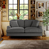 Bampton 2 Seater Sofa Charcoal Oak Feet from Roseland Furniture