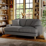 Bampton 2 Seater Sofa Charcoal Oak Feet from Roseland Furniture