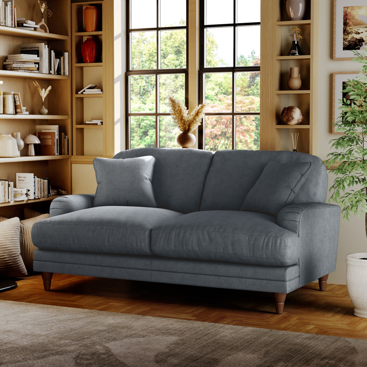 Bampton 2 Seater Sofa Granite from Roseland Furniture