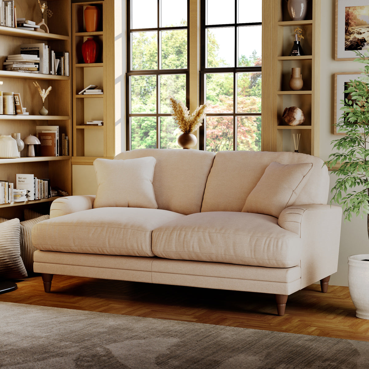 Bampton 2 Seater Sofa Cream from Roseland Furniture