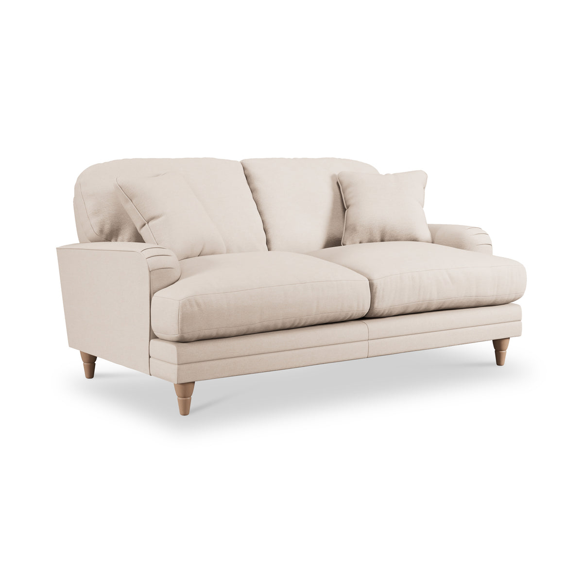 Bampton 2 Seater Sofa Cream Oak Feet from Roseland Furniture