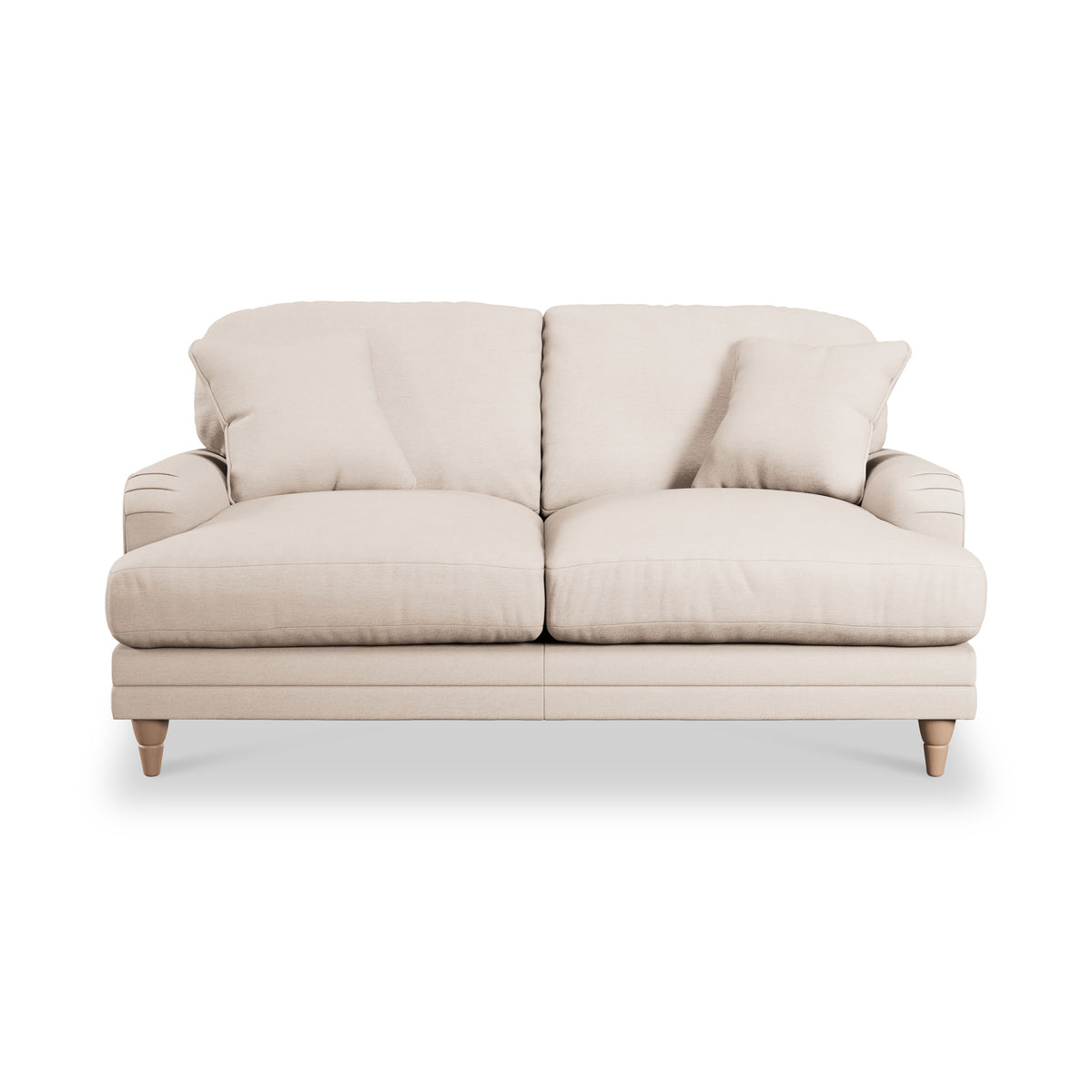 Bampton 2 Seater Sofa Cream Oak Feet from Roseland Furniture
