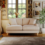 Bampton 2 Seater Sofa Cream Oak Feet from Roseland Furniture
