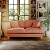 Bampton 2 Seater Sofa Salmon Oak Feet from Roseland Furniture