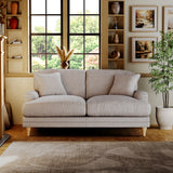 Bampton 2 Seater Sofa Silver Oak Feet from Roseland Furniture