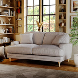 Bampton 2 Seater Sofa Silver Oak Feet from Roseland Furniture