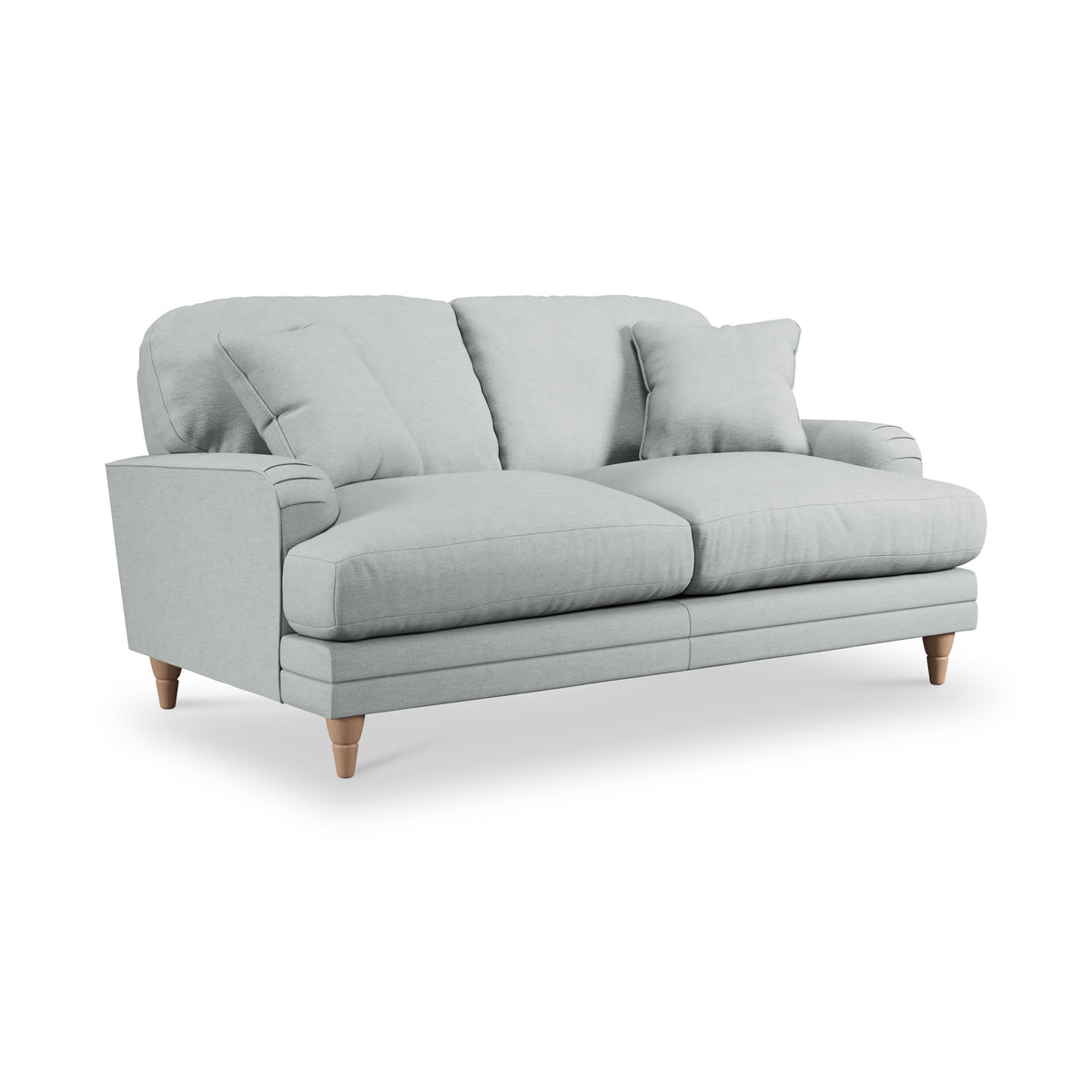 Bampton 2 Seater Sofa Sky Oak Feet from Roseland Furniture