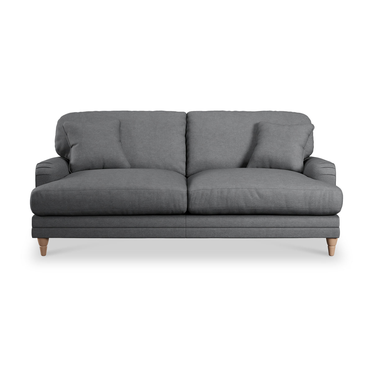 Bampton 3 Seater Sofa Charcoal Oak Feet from Roseland Furniture