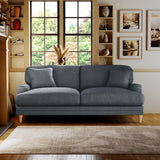 Bampton 3 Seater Sofa Granite Oak Feet from Roseland Furniture