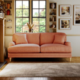 Bampton 3 Seater Sofa Salmon Oak Feet from Roseland Furniture