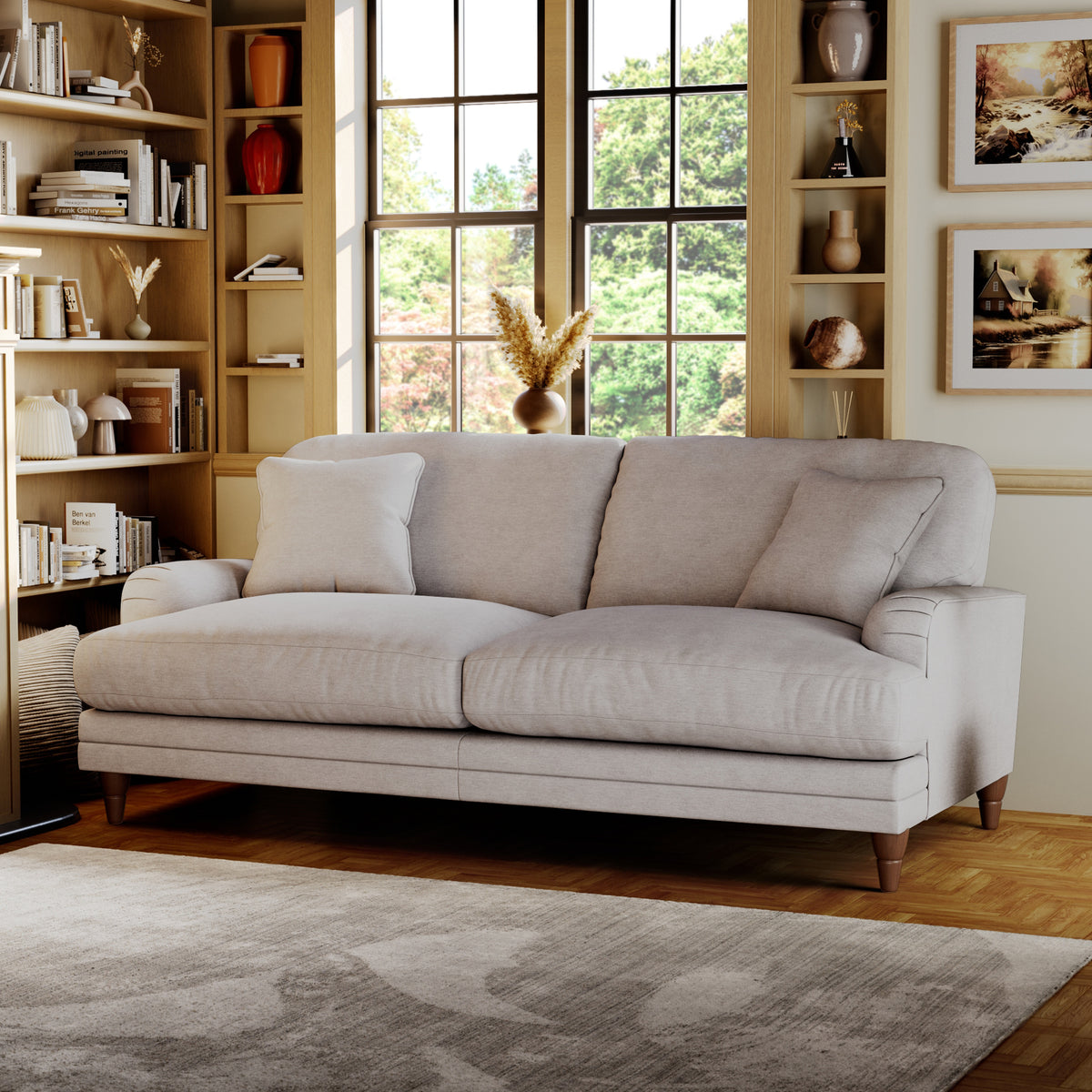Bampton 3 Seater Sofa Silver from Roseland Furniture