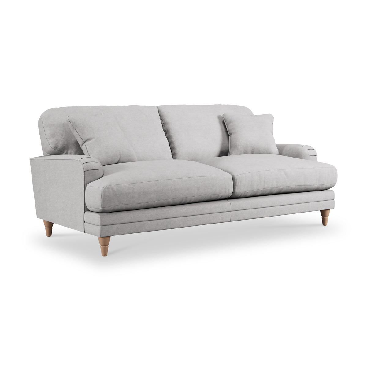 Bampton 3 Seater Sofa Silver Oak Feet from Roseland Furniture