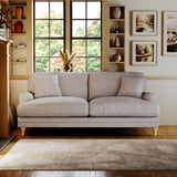 Bampton 3 Seater Sofa Silver Oak Feet from Roseland Furniture