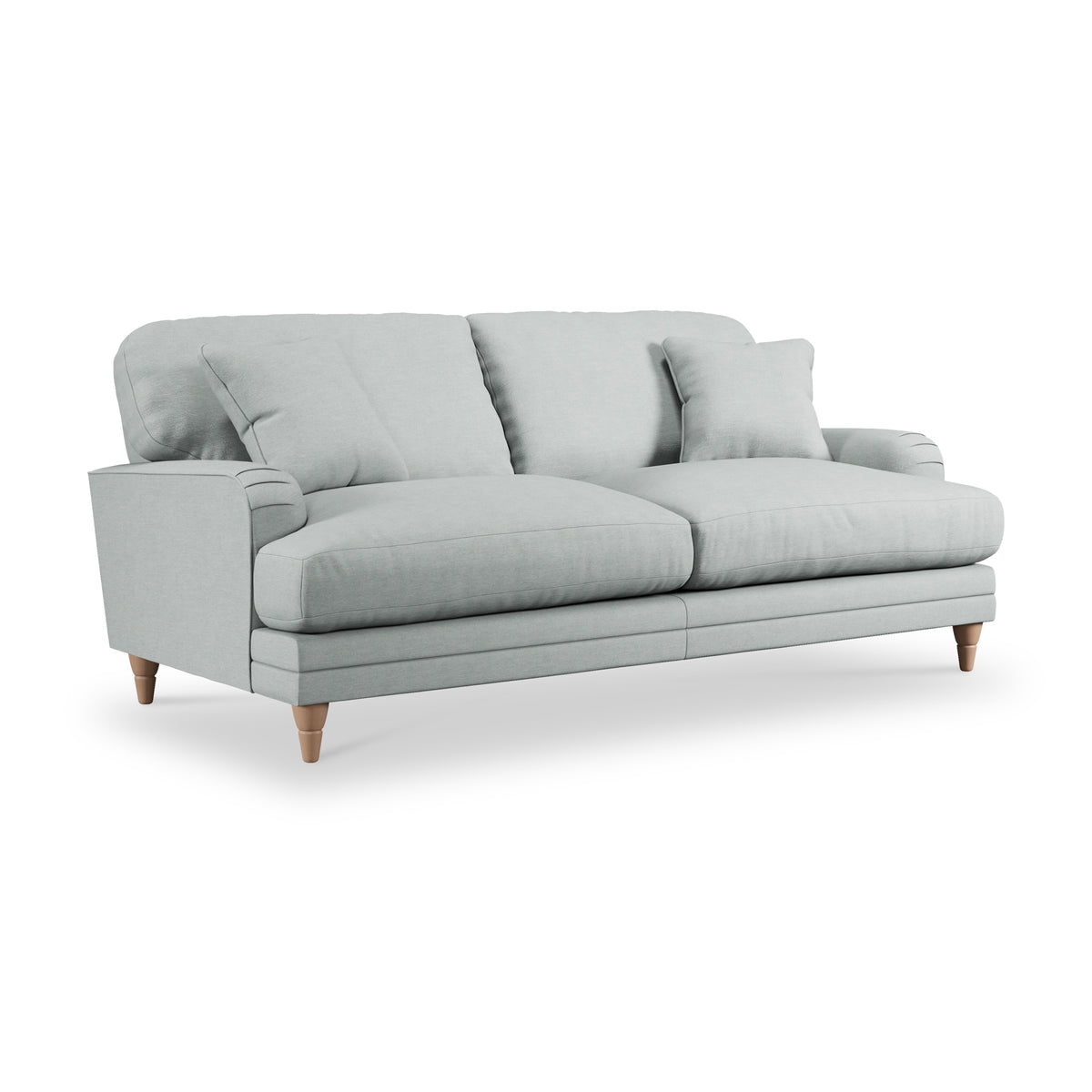 Bampton 3 Seater Sofa Sky Oak Feet from Roseland Furniture