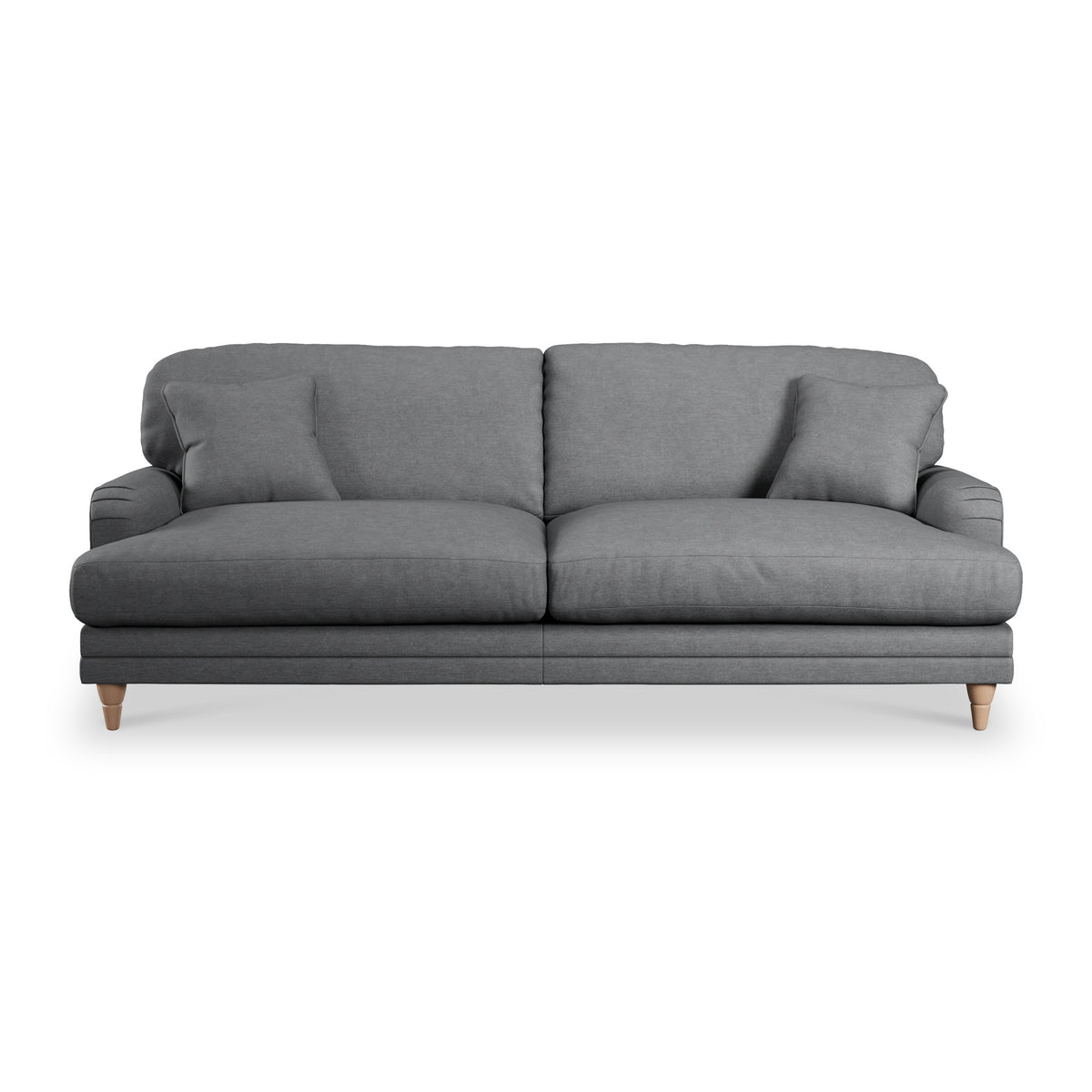 Bampton 4 Seater Sofa Charcoal Oak Feet from Roseland Furniture