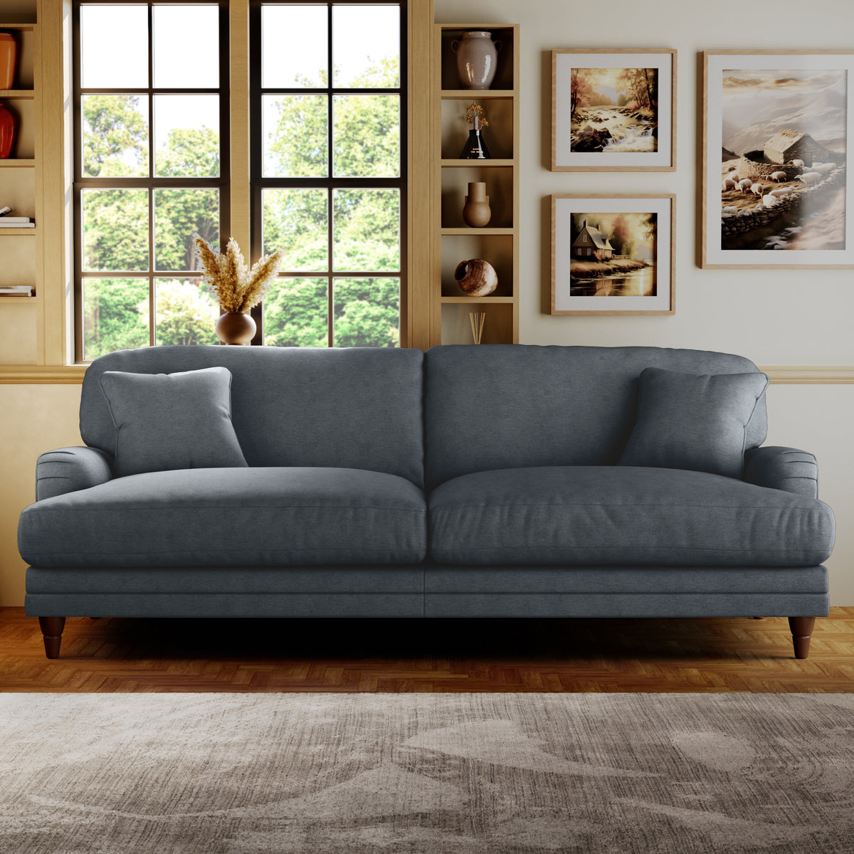 Bampton 4 Seater Sofa Granite from Roseland Furniture