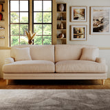 Bampton 4 Seater Sofa Cream Oak Feet from Roseland Furniture