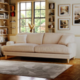 Bampton 4 Seater Sofa Cream Oak Feet from Roseland Furniture