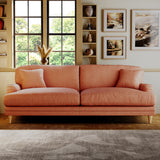 Bampton 4 Seater Sofa Salmon Oak Feet from Roseland Furniture