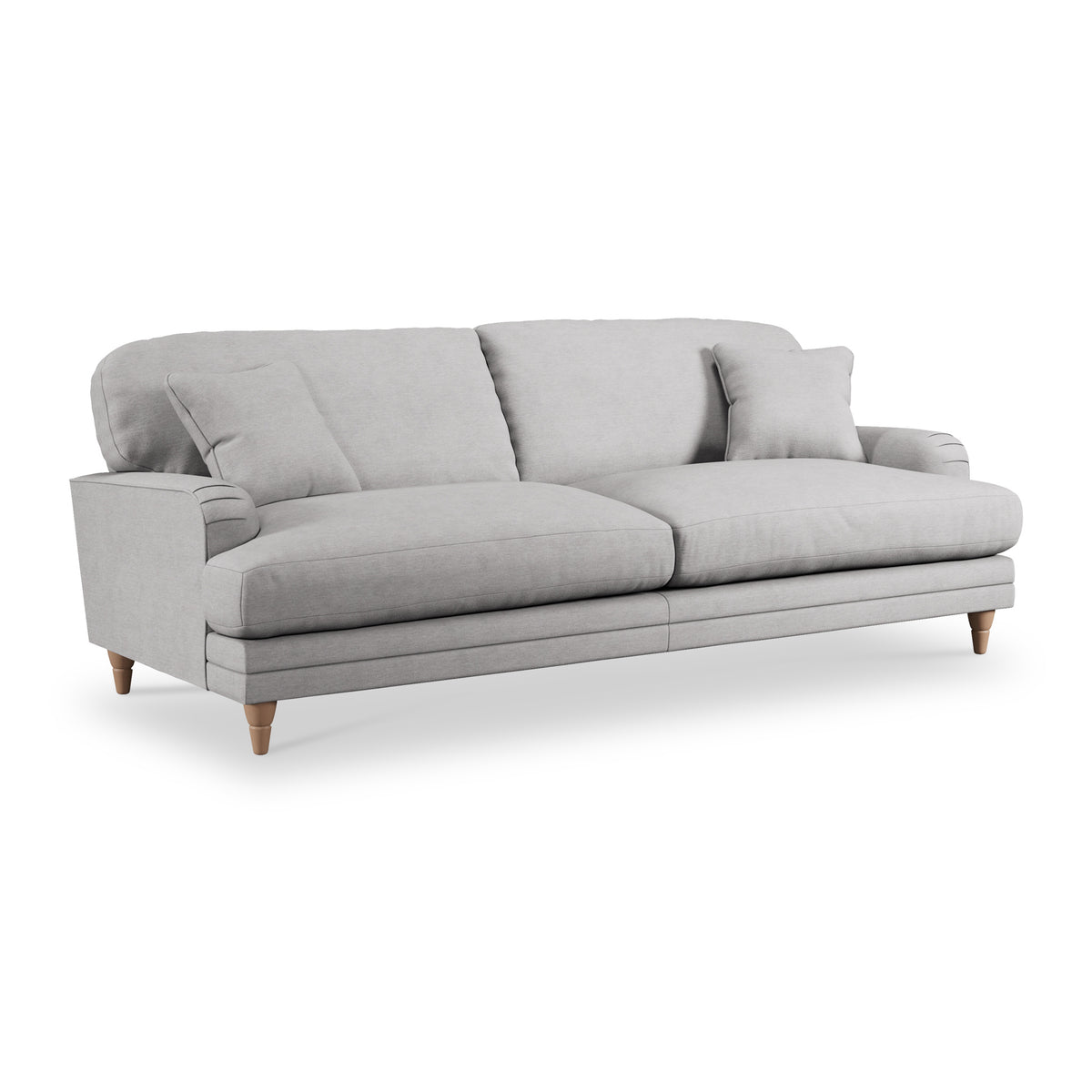 Bampton 4 Seater Sofa Silver Oak Feet from Roseland Furniture