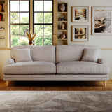 Bampton 4 Seater Sofa Silver Oak Feet from Roseland Furniture