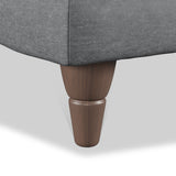 Bampton Banquette Footstool Charcoal Beech Feet from Roseland Furniture