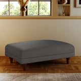 Bampton Banquette Footstool Charcoal Beech Feet from Roseland Furniture