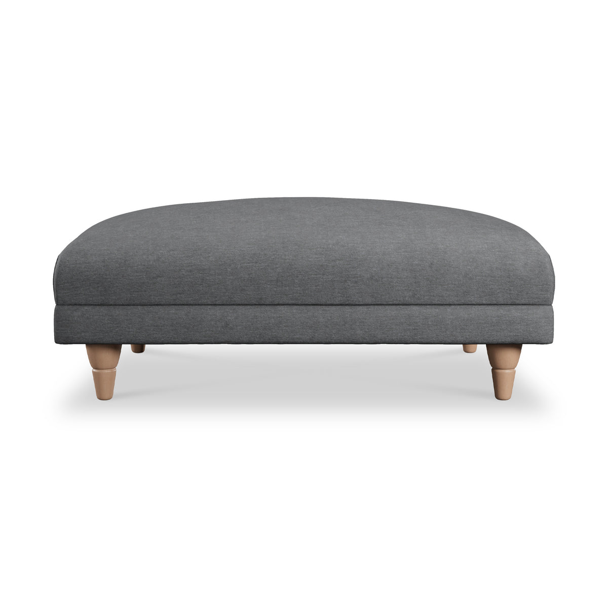 Bampton Banquette Footstool Charcoal Oak Feet from Roseland Furniture