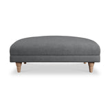 Bampton Banquette Footstool Charcoal Oak Feet from Roseland Furniture