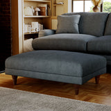 Bampton Banquette Footstool Granite Beech Feet from Roseland Furniture