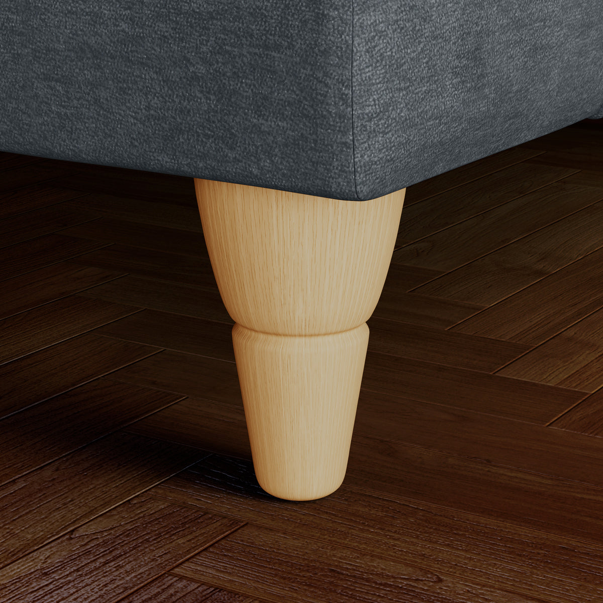 Bampton Banquette Footstool Granite Oak Feet from Roseland Furniture