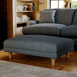 Bampton Banquette Footstool Granite Oak Feet from Roseland Furniture