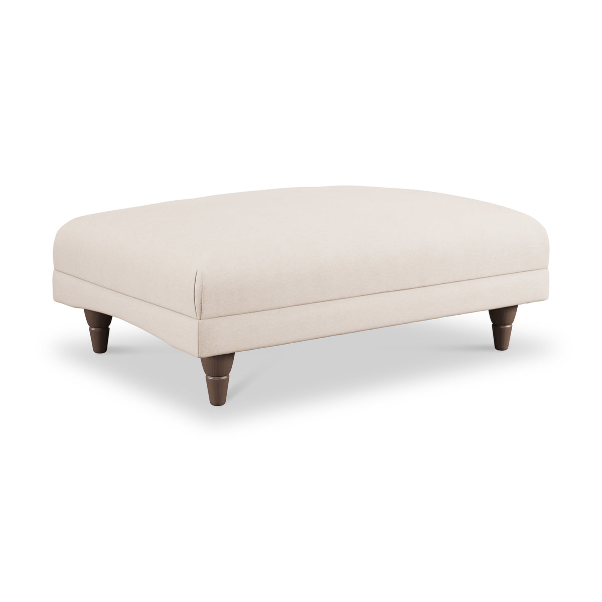 Bampton Banquette Footstool Cream Beech Feet from Roseland Furniture