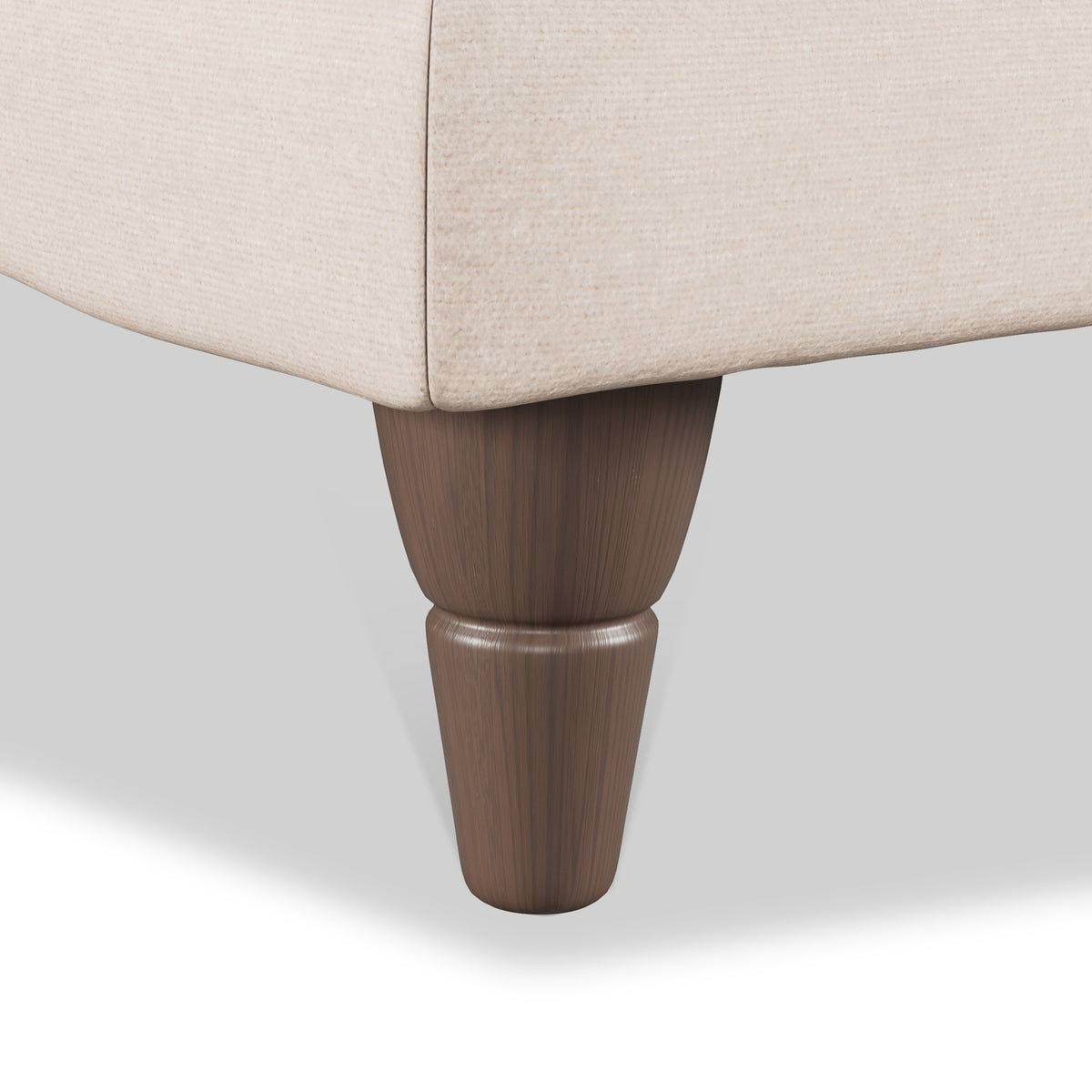 Bampton Banquette Footstool Cream Beech Feet from Roseland Furniture