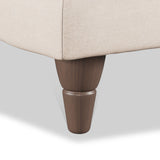 Bampton Banquette Footstool Cream Beech Feet from Roseland Furniture