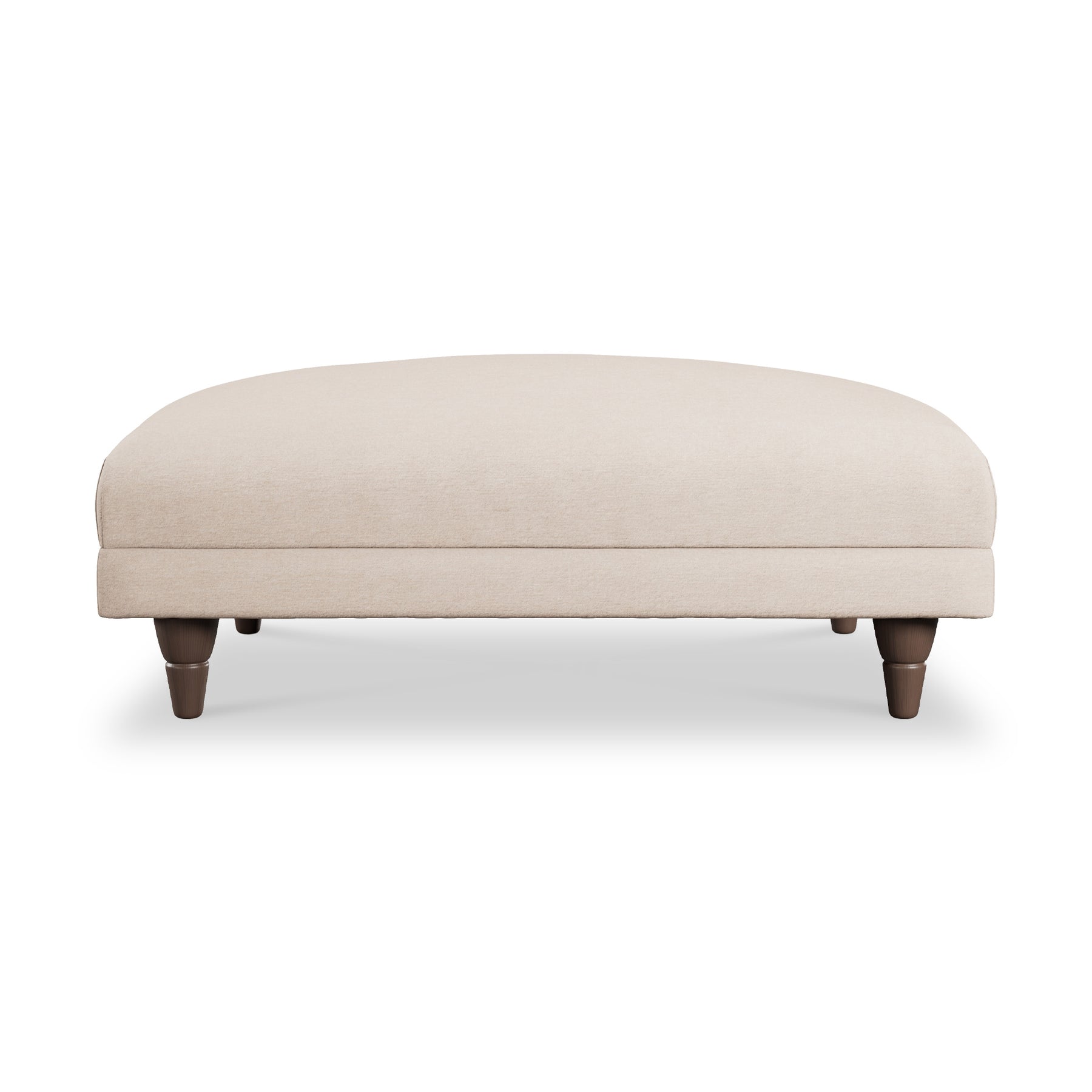Bampton Banquette Footstool Cream Beech Feet from Roseland Furniture