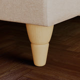 Bampton Banquette Footstool Cream Oak Feet from Roseland Furniture