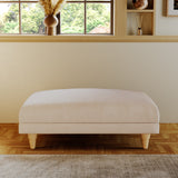 Bampton Banquette Footstool Cream Oak Feet from Roseland Furniture