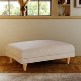 Bampton Banquette Footstool Cream Oak Feet from Roseland Furniture