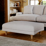 Bampton Banquette Footstool Cream Oak Feet from Roseland Furniture