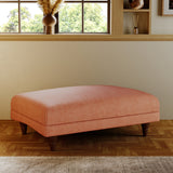Bampton Banquette Footstool Salmon Beech Feet from Roseland Furniture