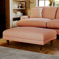 Bampton Banquette Footstool Salmon Beech Feet from Roseland Furniture